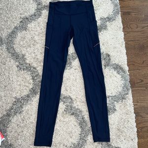 Lululemon Navy Fast and Free Leggings